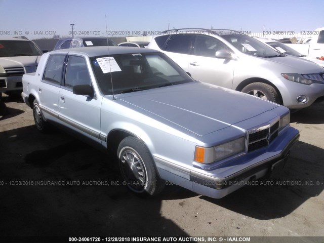 1B3XC56R8MD107919 - 1991 DODGE DYNASTY LE Light Blue photo 1