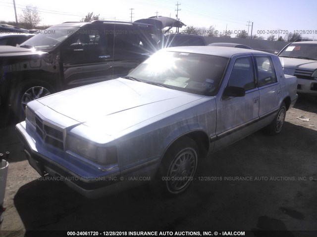 1B3XC56R8MD107919 - 1991 DODGE DYNASTY LE Light Blue photo 2