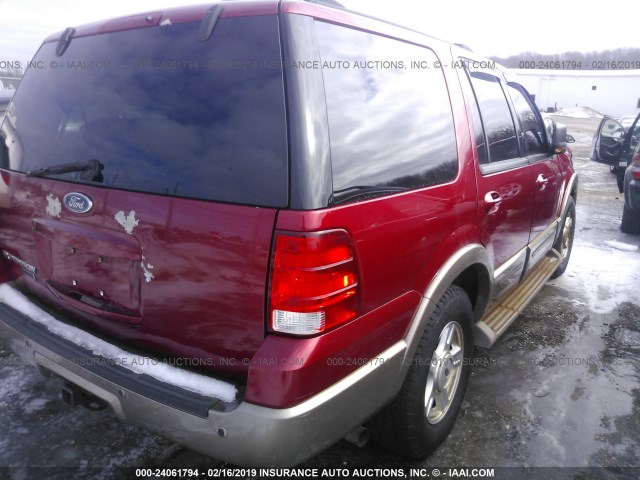 1FMFU18LX4LB09486 - 2004 FORD EXPEDITION EDDIE BAUER RED photo 4