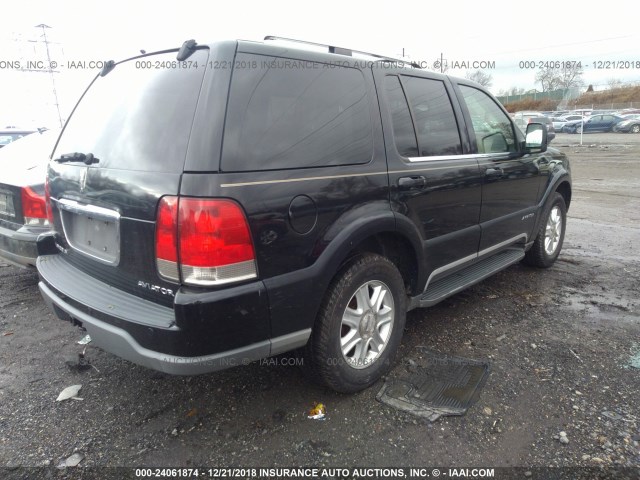 5LMEU68H94ZJ36175 - 2004 LINCOLN AVIATOR 黑色 照片 4