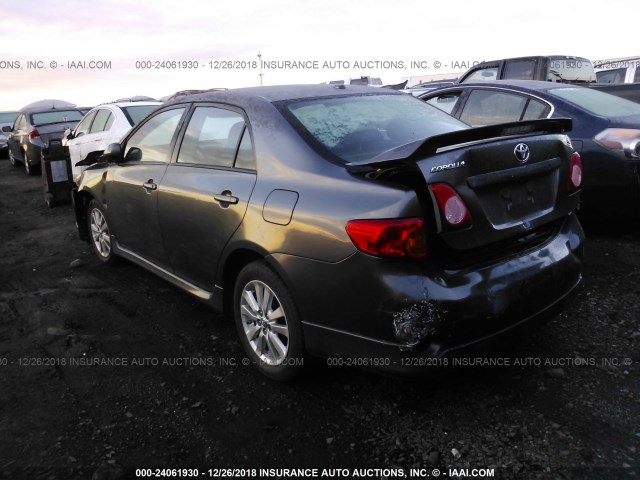 2T1BU4EE6AC333044 - 2010 TOYOTA COROLLA S/LE/XLE GRAY photo 3