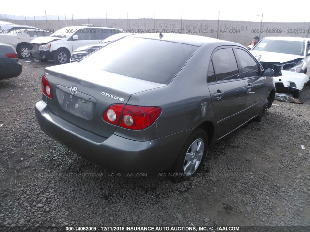 1NXBR30E48Z980294 - 2008 TOYOTA COROLLA CE/LE/S GRAY photo 4