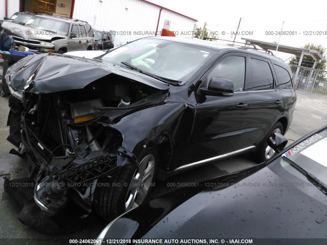 1C4RDHDG4EC476906 - 2014 DODGE DURANGO LIMITED BLACK photo 2