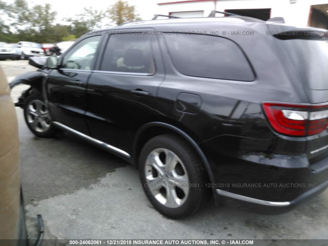 1C4RDHDG4EC476906 - 2014 DODGE DURANGO LIMITED BLACK photo 3