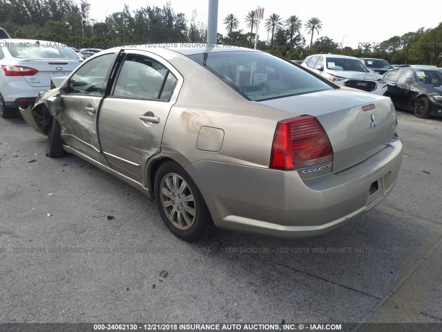 4A3AB36F46E047097 - 2006 MITSUBISHI GALANT ES MEDIUM/LS MEDIUM GOLD photo 3