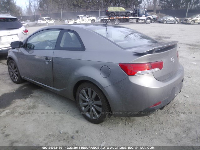 KNAFW6A32B5389859 - 2011 KIA FORTE SX GRAY photo 3