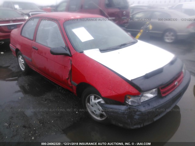 JT2EL43S4P0266688 - 1993 TOYOTA TERCEL DX RED photo 1