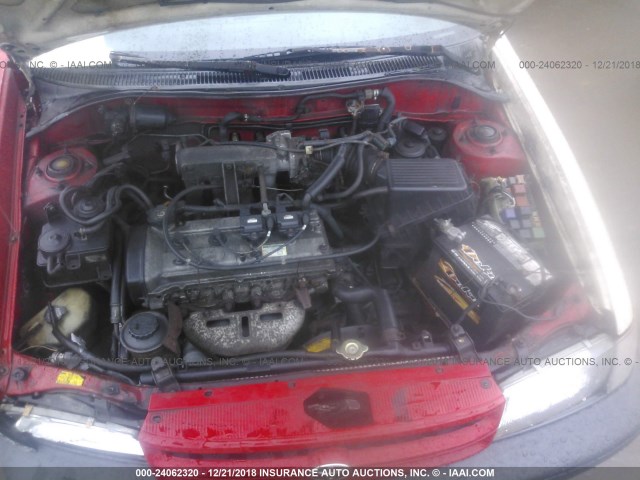 JT2EL43S4P0266688 - 1993 TOYOTA TERCEL DX RED photo 10