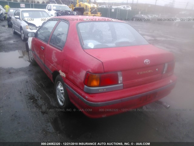 JT2EL43S4P0266688 - 1993 TOYOTA TERCEL DX RED photo 3