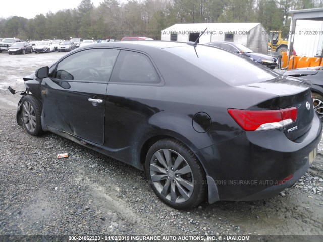 KNAFW6A37D5745953 - 2013 KIA FORTE SX BLACK photo 3