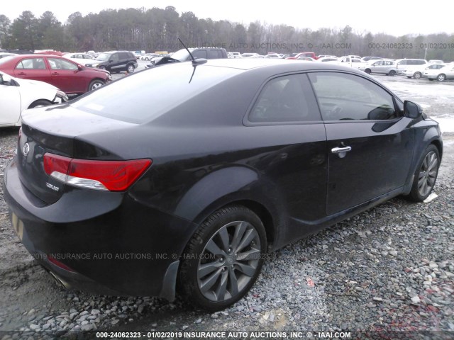 KNAFW6A37D5745953 - 2013 KIA FORTE SX BLACK photo 4