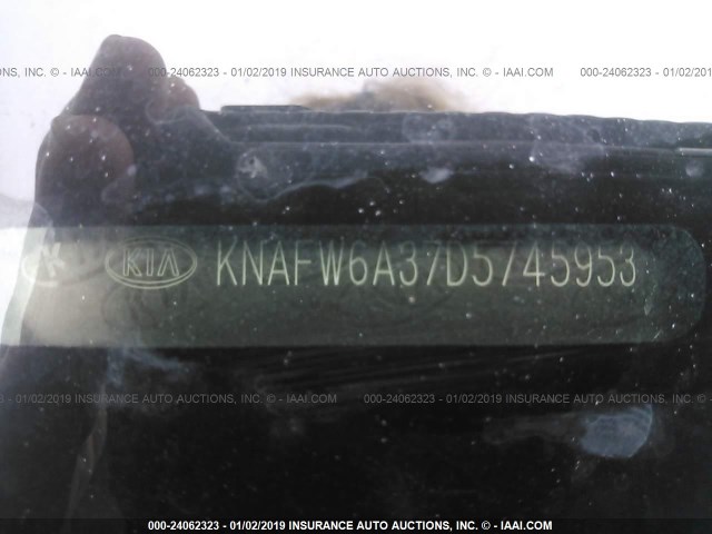 KNAFW6A37D5745953 - 2013 KIA FORTE SX BLACK photo 9