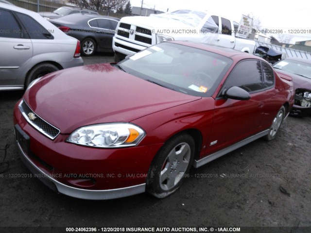 2G1WL16C379348778 - 2007 CHEVROLET MONTE CARLO SS RED photo 2