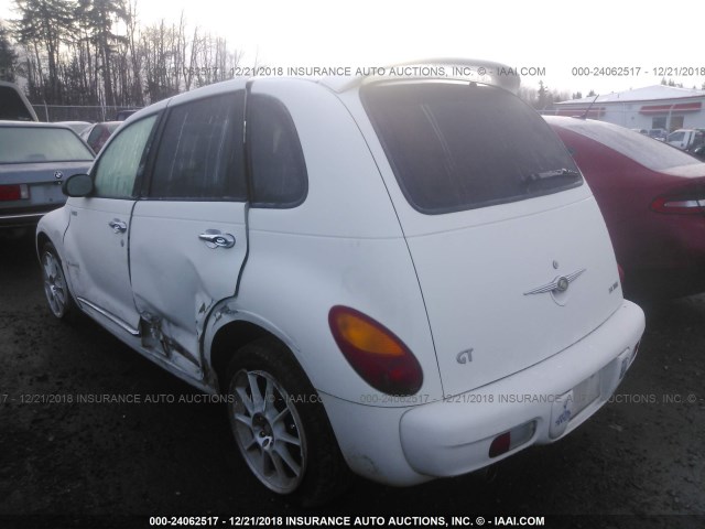 3C8FY78G23T555213 - 2003 CHRYSLER PT CRUISER GT WHITE photo 3