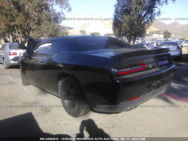 2C3CDZAG6JH215109 - 2018 DODGE CHALLENGER SXT BLACK photo 3