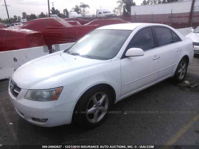 5NPEU46F07H289181 - 2007 HYUNDAI SONATA SE/LIMITED WHITE photo 2