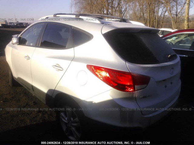 KM8JU3ACXCU400207 - 2012 HYUNDAI TUCSON GLS/LIMITED ვერცხლისფერი ფოტო 3