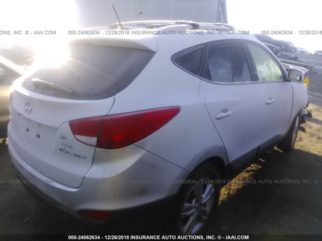 KM8JU3ACXCU400207 - 2012 HYUNDAI TUCSON GLS/LIMITED ვერცხლისფერი ფოტო 4