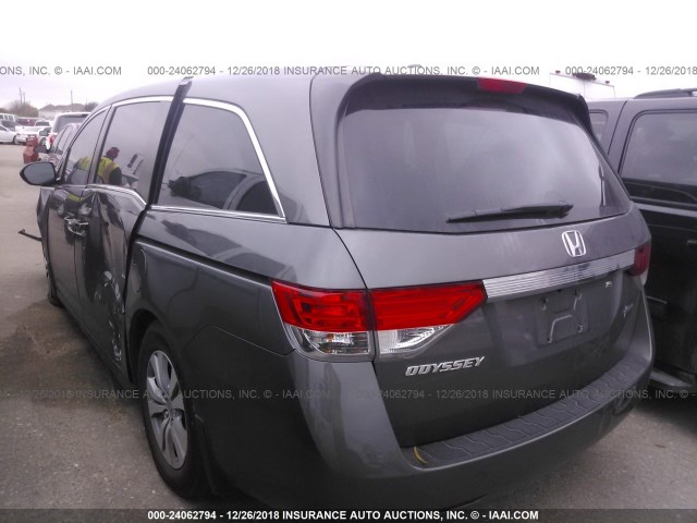 5FNRL5H65FB092544 - 2015 HONDA ODYSSEY EXL GRAY photo 3