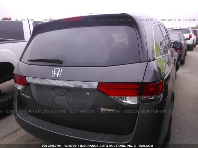 5FNRL5H65FB092544 - 2015 HONDA ODYSSEY EXL GRAY photo 4