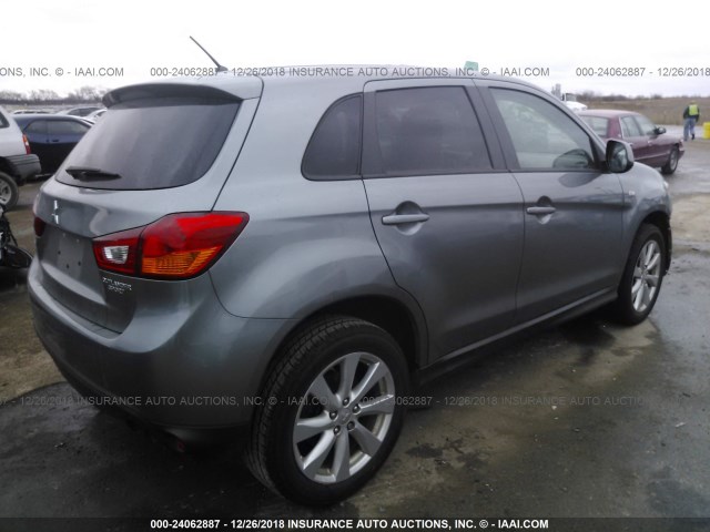 4A4AP3AU4FE011767 - 2015 MITSUBISHI OUTLANDER SPORT ES SILVER photo 4