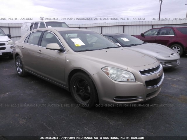 1G1ZH57B28F224733 - 2008 CHEVROLET MALIBU 1LT TAN photo 1