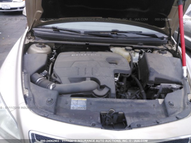 1G1ZH57B28F224733 - 2008 CHEVROLET MALIBU 1LT TAN photo 10