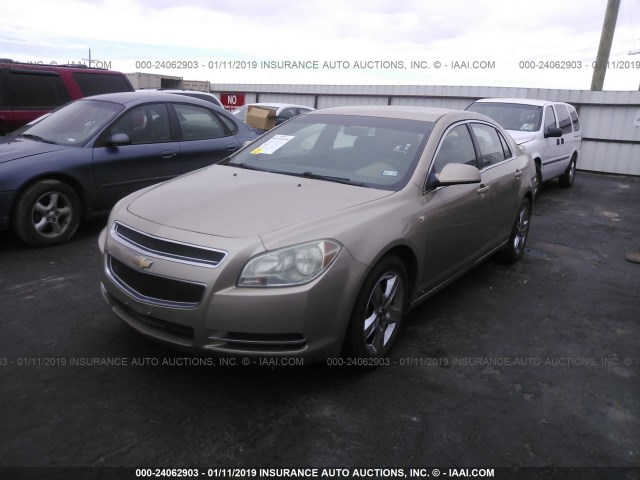 1G1ZH57B28F224733 - 2008 CHEVROLET MALIBU 1LT TAN photo 2