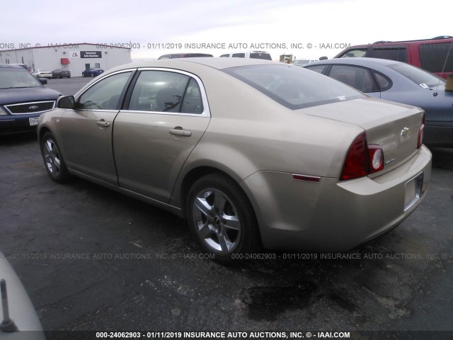 1G1ZH57B28F224733 - 2008 CHEVROLET MALIBU 1LT TAN photo 3
