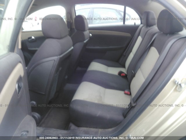 1G1ZH57B28F224733 - 2008 CHEVROLET MALIBU 1LT TAN photo 8