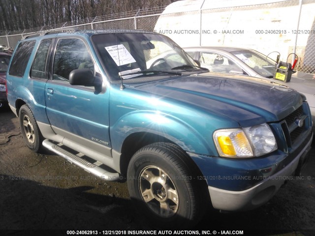 1FMYU70E12UB82617 - 2002 FORD EXPLORER SPORT GREEN photo 1