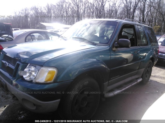 1FMYU70E12UB82617 - 2002 FORD EXPLORER SPORT GREEN photo 2