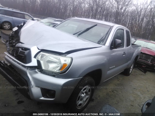5TFTX4CNXEX044304 - 2014 TOYOTA TACOMA ACCESS CAB ვერცხლისფერი ფოტო 2