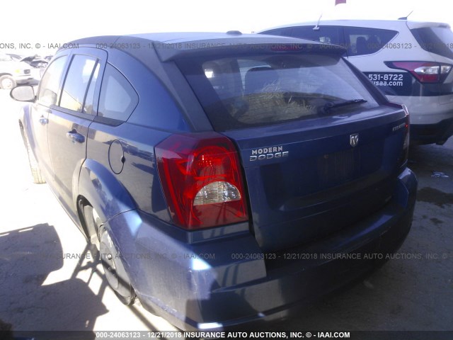 1B3HB48A09D184591 - 2009 DODGE CALIBER SXT BLUE photo 3