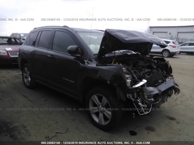 1C4NJCBB2DD258652 - 2013 JEEP COMPASS SPORT BLACK photo 1