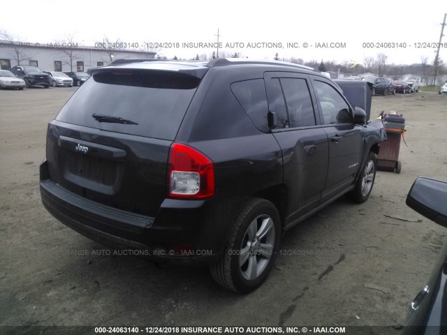 1C4NJCBB2DD258652 - 2013 JEEP COMPASS SPORT BLACK photo 4