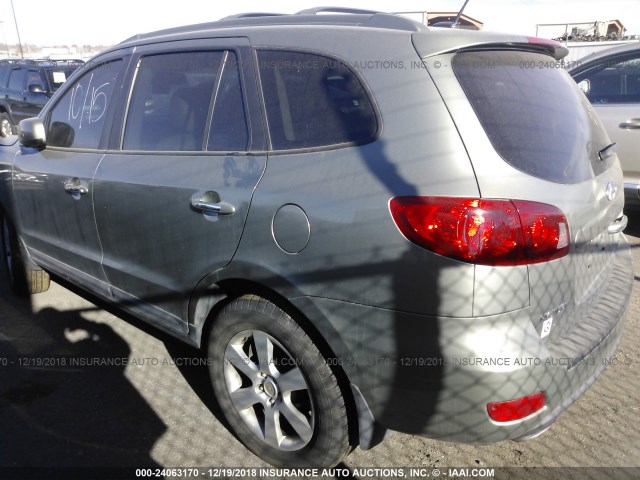 5NMSH13EX9H279534 - 2009 HYUNDAI SANTA FE SE/LIMITED GRAY photo 3