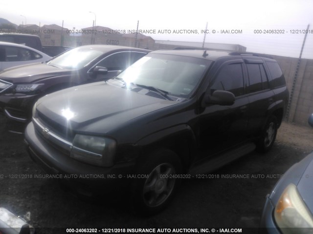 1GNDT13S682199154 - 2008 CHEVROLET TRAILBLAZER LS/LT BLACK photo 2