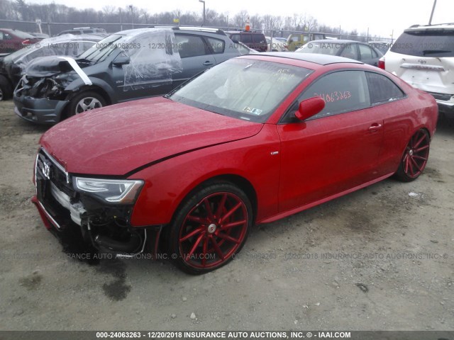 WAUSFAFR7FA025447 - 2015 AUDI A5 PREMIUM PLUS RED photo 2