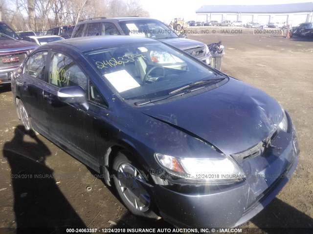 JHMFA36278S026272 - 2008 HONDA CIVIC HYBRID GRAY photo 1