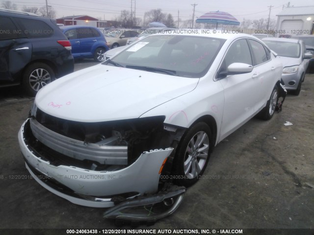 1C3CCCAB5FN660976 - 2015 CHRYSLER 200 LIMITED WHITE photo 2