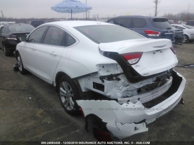 1C3CCCAB5FN660976 - 2015 CHRYSLER 200 LIMITED WHITE photo 3