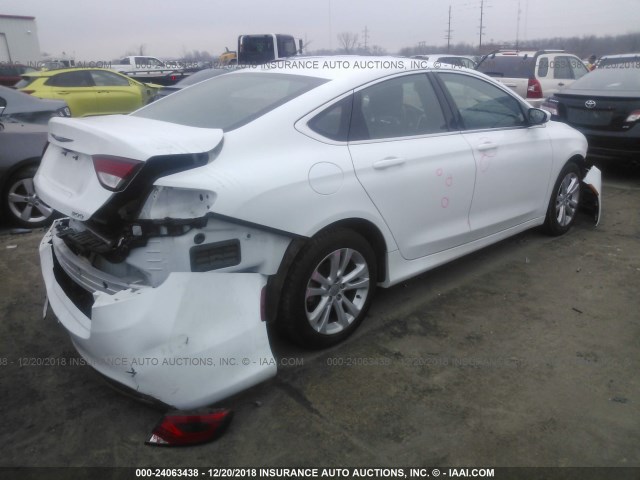 1C3CCCAB5FN660976 - 2015 CHRYSLER 200 LIMITED WHITE photo 4