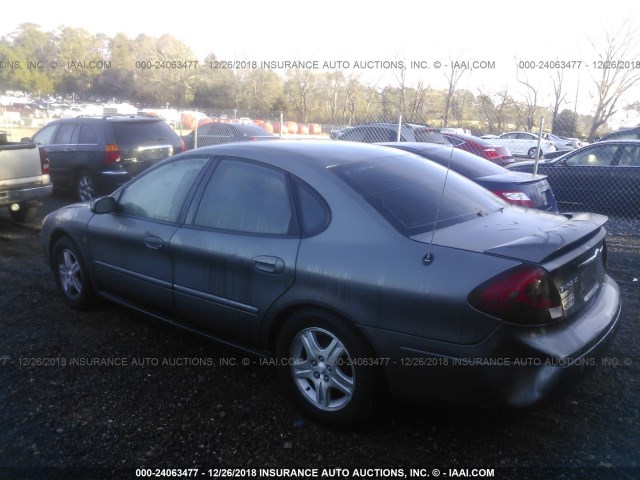 1FAHP56S92A181851 - 2002 FORD TAURUS SEL GRAY photo 3