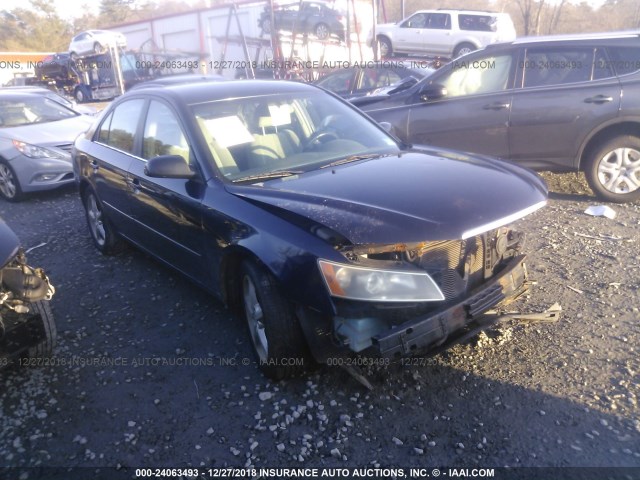 5NPEU46FX7H296123 - 2007 HYUNDAI SONATA SE/LIMITED BLUE photo 1