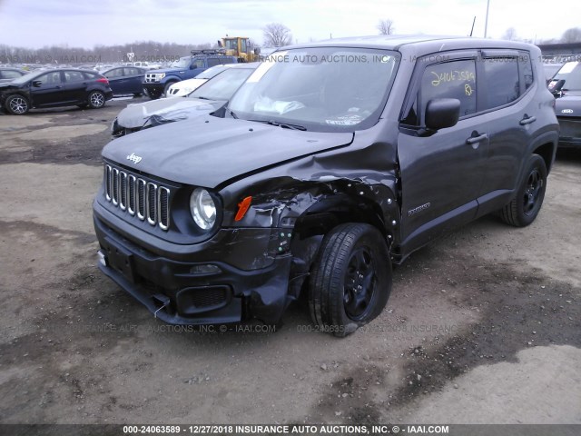 ZACCJBAB4HPE76957 - 2017 JEEP RENEGADE SPORT Մոխրագույն լուսանկար 6