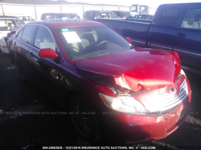 4T4BE46KX8R016061 - 2008 TOYOTA CAMRY CE/LE/XLE/SE RED photo 1