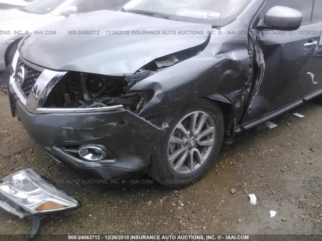 5N1AR2MN3FC719919 - 2015 NISSAN PATHFINDER S/SV/SL/PLATINUM GRAY photo 6