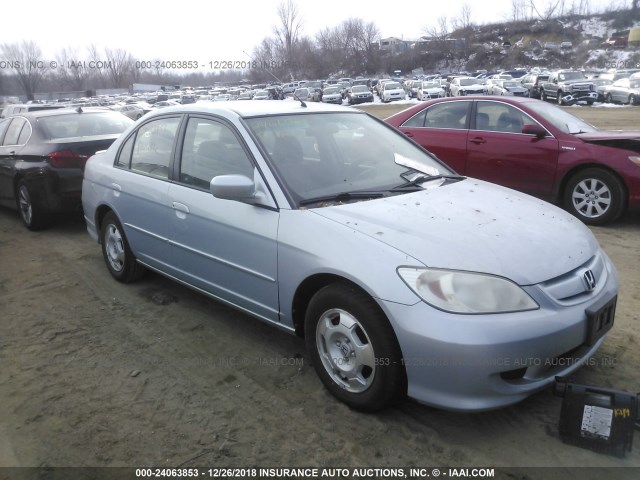 JHMES96694S002368 - 2004 HONDA CIVIC HYBRID BLUE photo 1