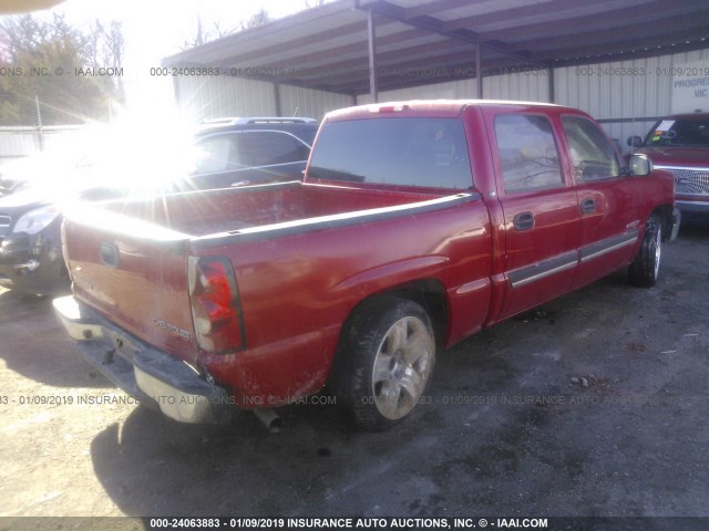 2GCEC13T251284543 - 2005 CHEVROLET SILVERADO C1500 RED photo 4